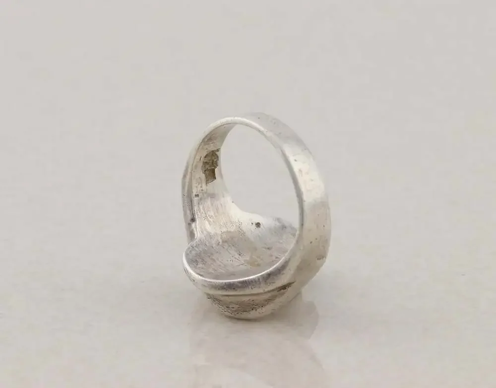 Sterling Silver Ribbed Textured Dome Ring Size 5 1/2 Petite Woman Pinky